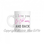 Pink I Love You To The Moon & Back Ceramic Mug